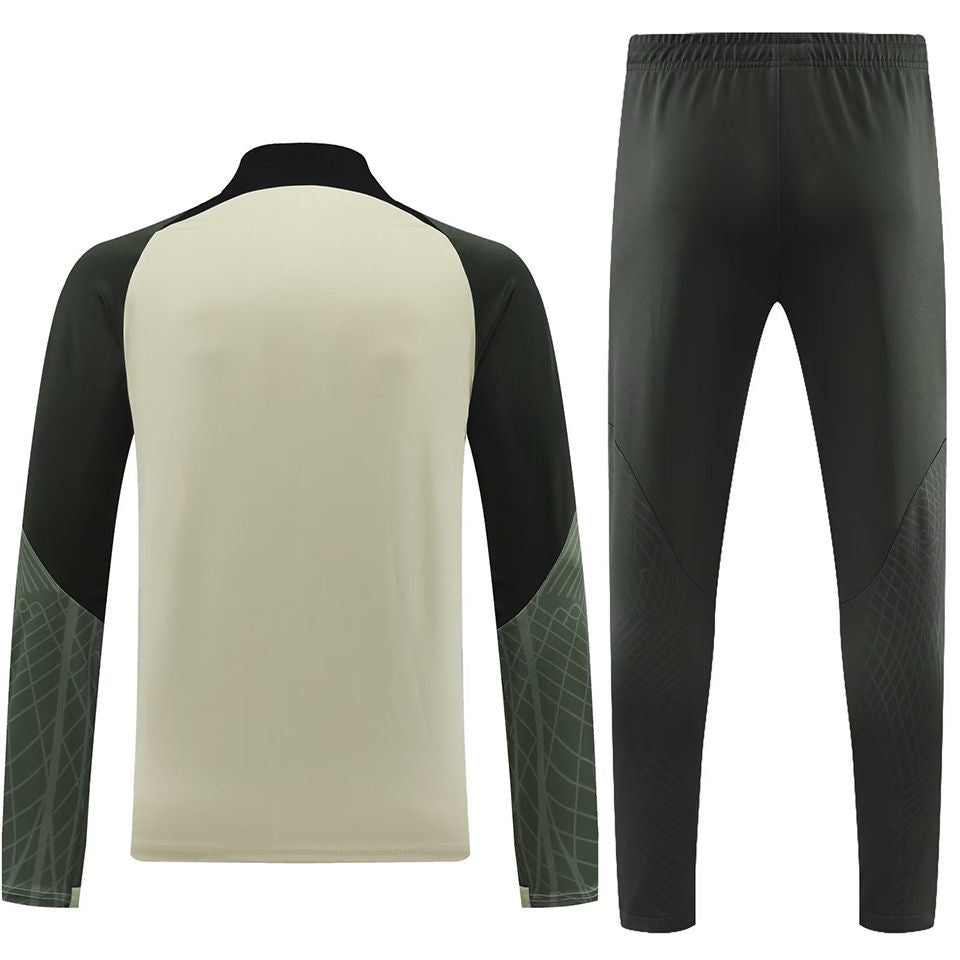 Barcelona Khaki Halfzip Tracksuit 23/24