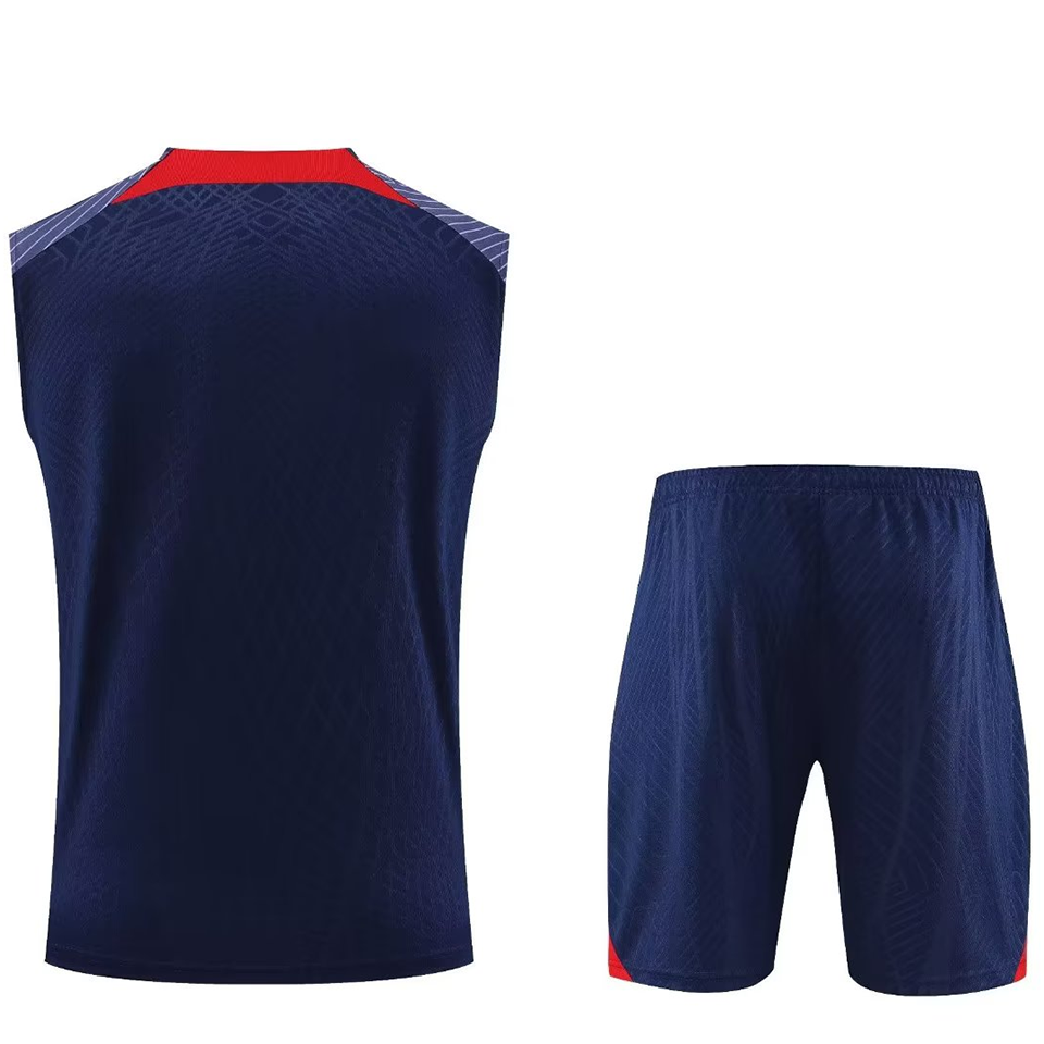 PSG Sapphire Blue Short Training Set No Sleeves 23/24