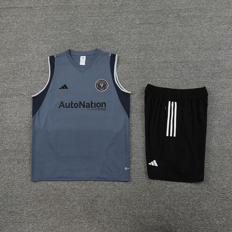 Inter Miami Grey Short Training Set No Sleeves 23/24