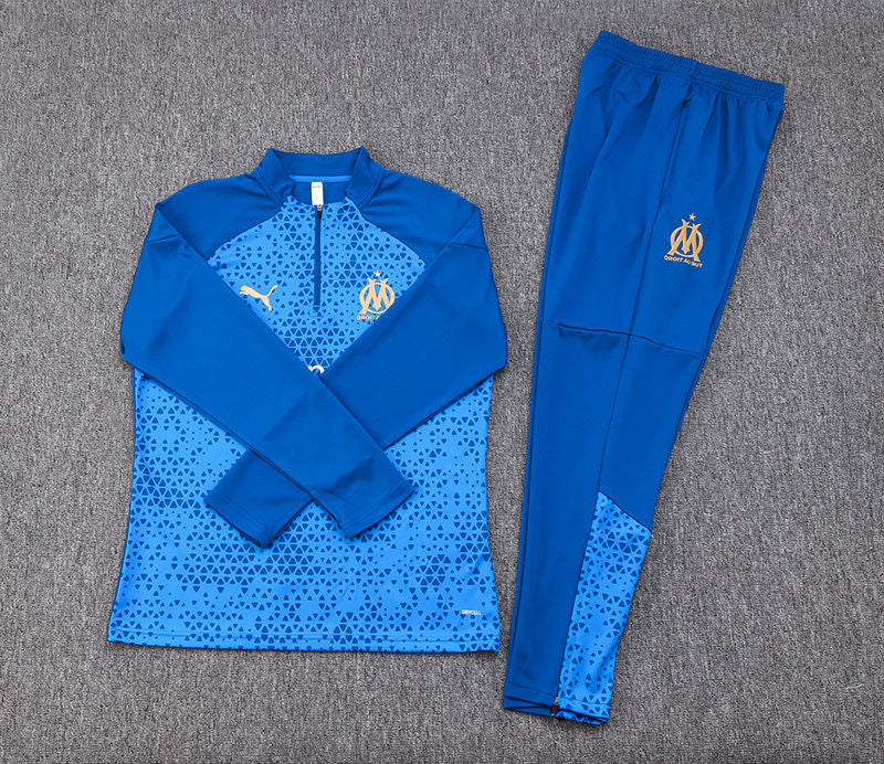 Marseille Light Blue Halfzip Tracksuit 23/24