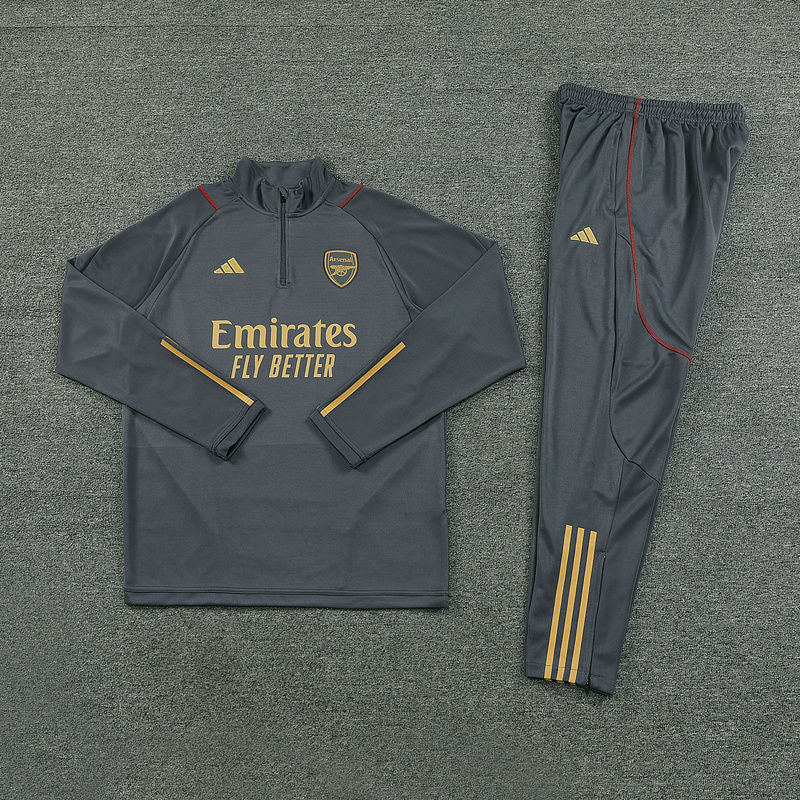 Arsenal Gray Halfzip Tracksuit 23/24