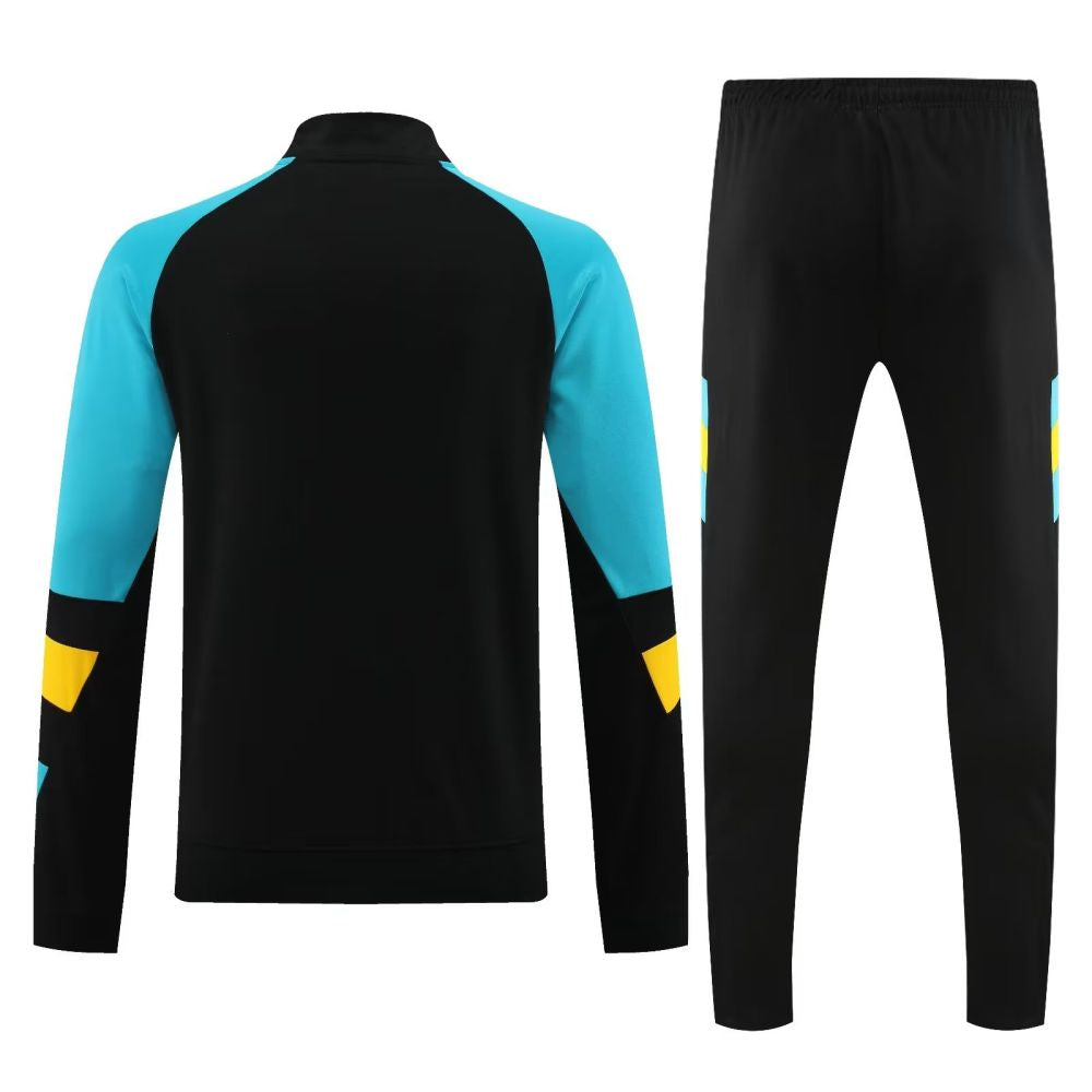 Bayern Black/Light Blue Halfzip Tracksuit 23/24