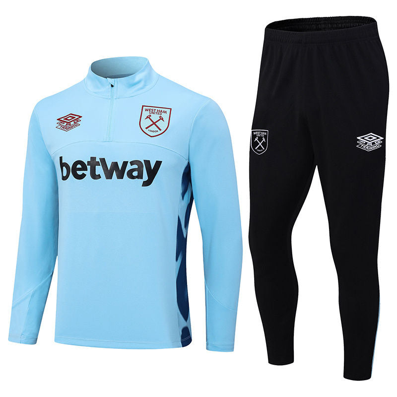 West Ham Utd Baby Blue Halfzip Tracksuit 23/24