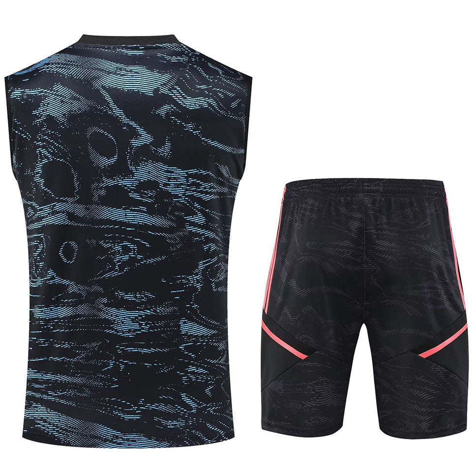 Arsenal Black/Red Short Training Set No Sleeves 22/23