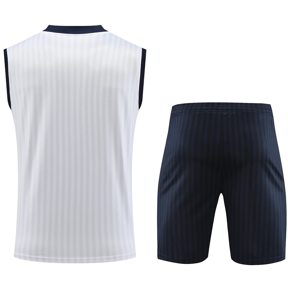 Real Madrid White Short Training Set No Sleeves 23/24