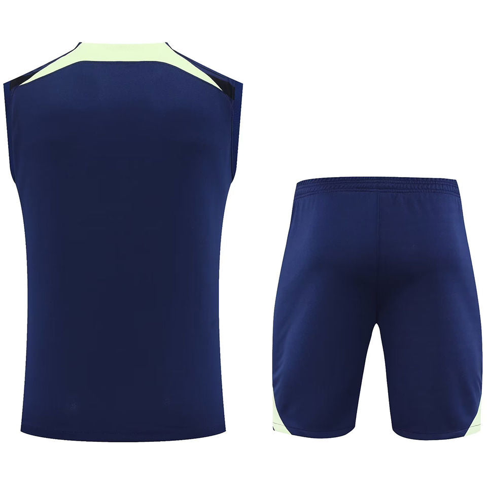 Brazil Sapphire Blue Short Training Set No Sleeves 23/24
