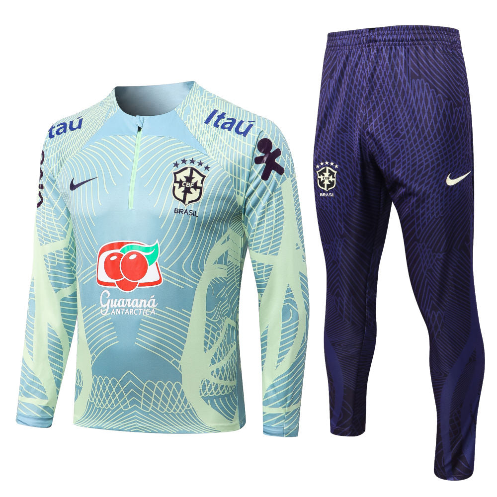 Brazil Grass Green Halfzip Tracksuit 22/23