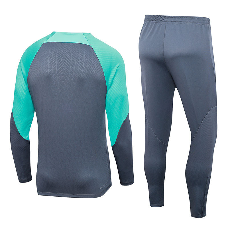 Barcelona Grey Halfzip Tracksuit 23/24