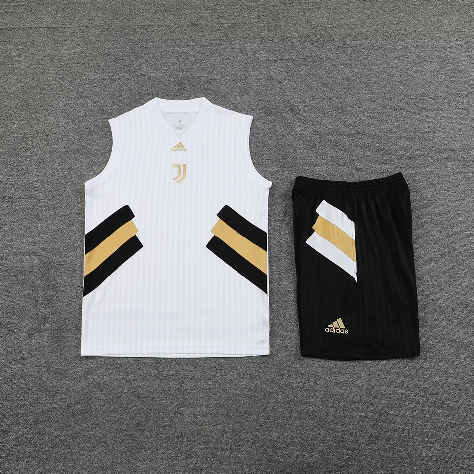 Juventus White Short Training Set No Sleeves 23/24