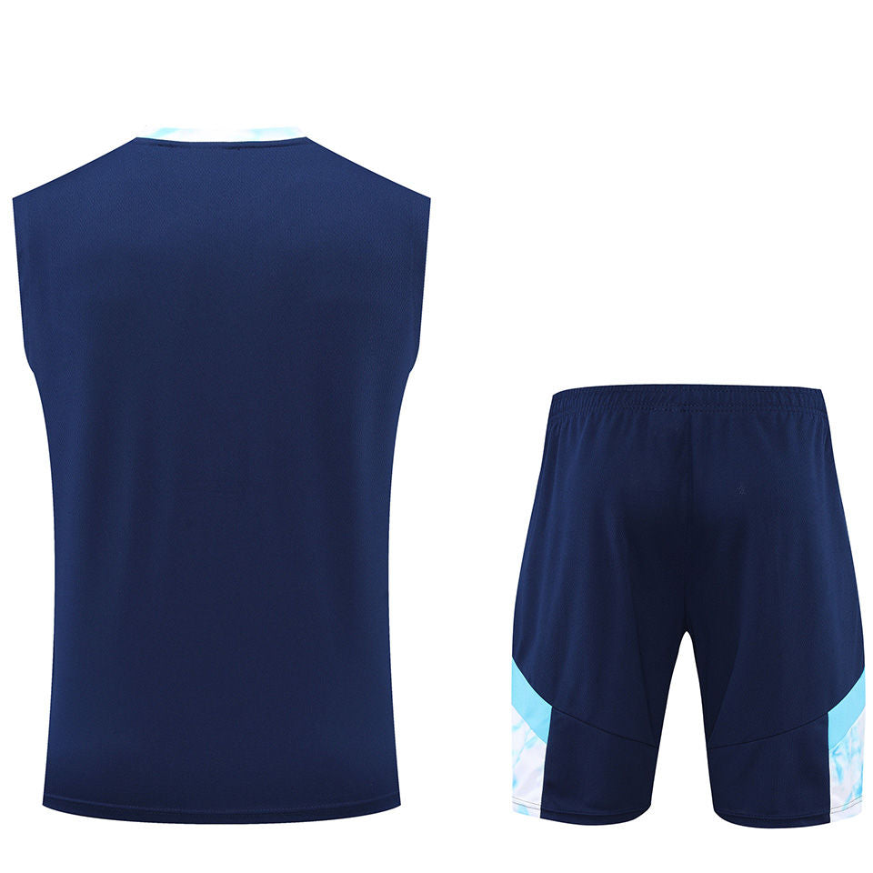 Marseille Dark Blue Short Training Set No Sleeves 22/23
