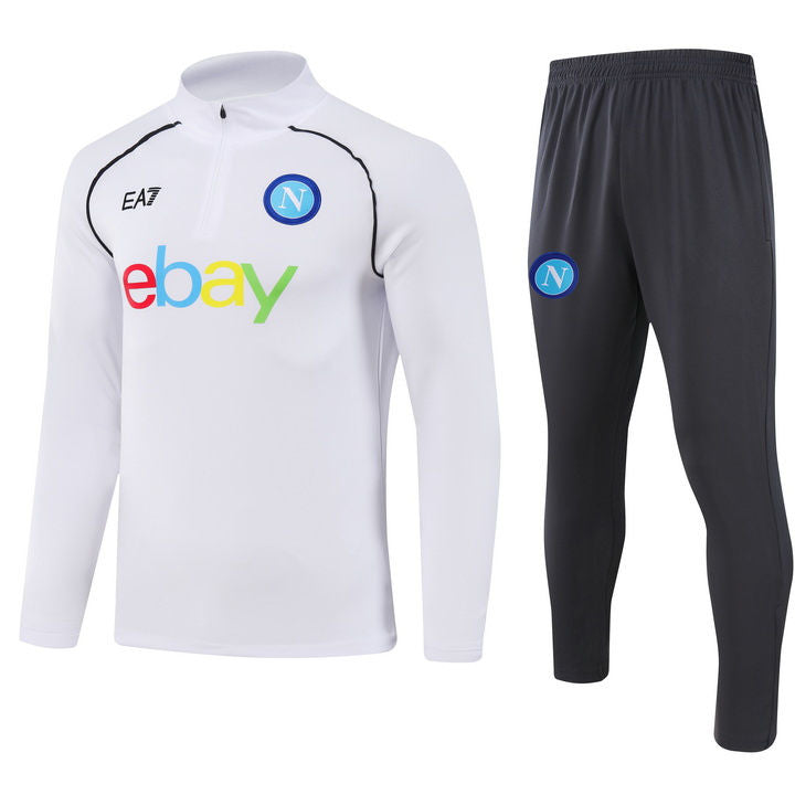 Napoli White Ebay Halfzip Tracksuit 23/24