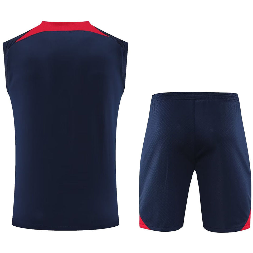 RB Leipzig Sapphire Blue Short Training Set No Sleeves 23/24