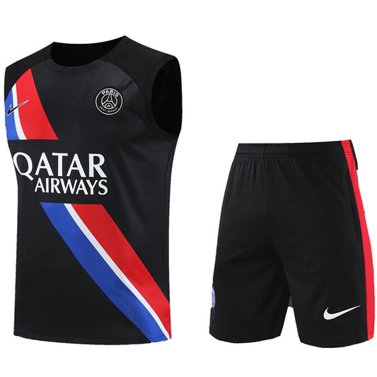 PSG Black Short Training Set No Sleeves 23/24