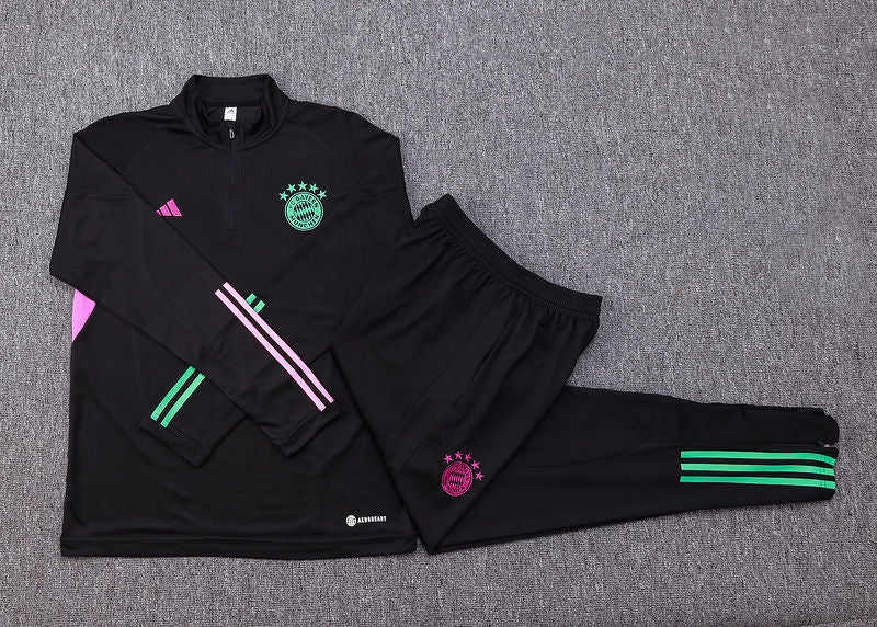 Bayern Black Halfzip Tracksuit 23/24