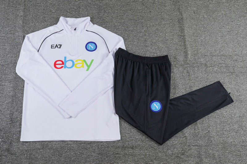 Napoli White Ebay Halfzip Tracksuit 23/24