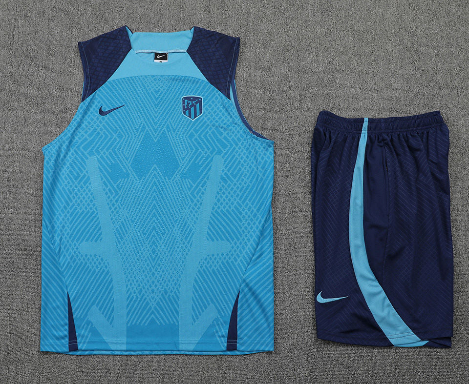 Atletico Madrid Blue Short Training Set No Sleeve 22/23