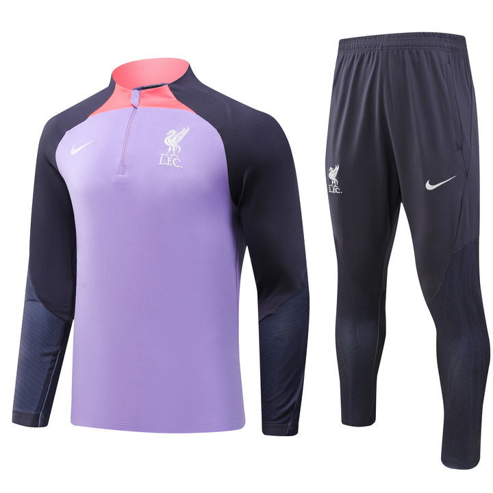 Liverpool Purple Halfzip Tracksuit 23/24