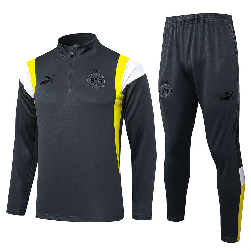 Dortmund Grey Halfzip Tracksuit 23/24