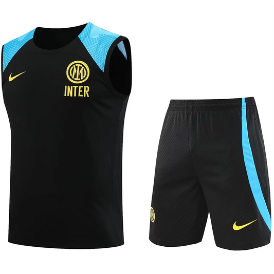Inter Milan Black Short Training Set No Sleeves 23/24