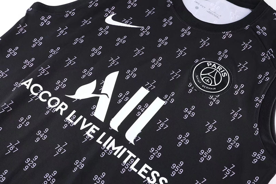 PSG Black Short Training Set No Sleeves 22/23