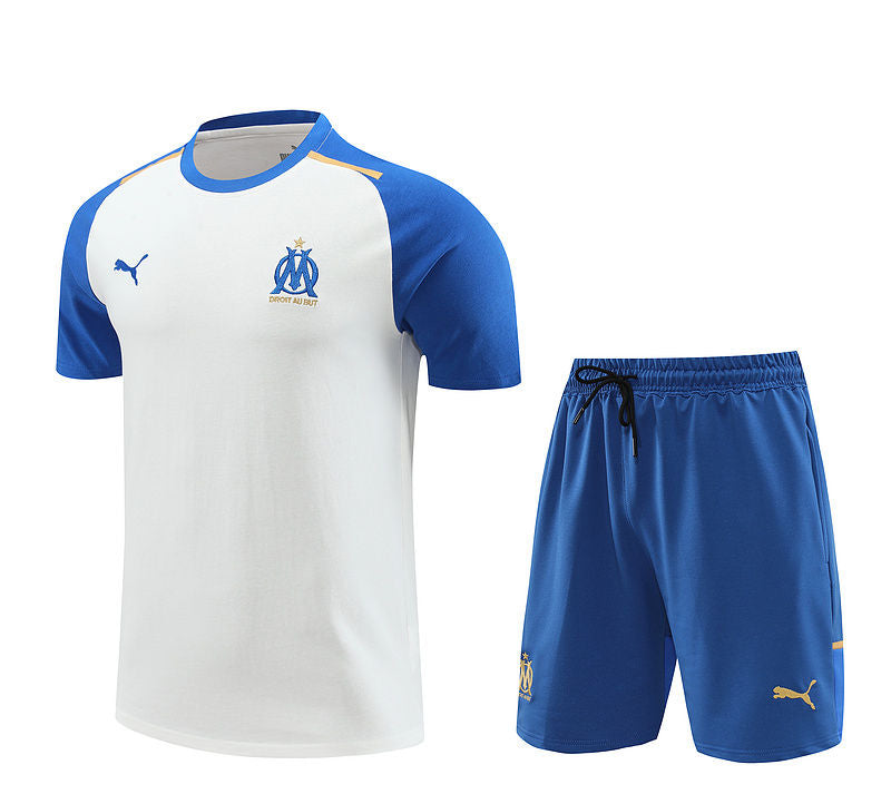 Marseille White Short Training Set 24/25