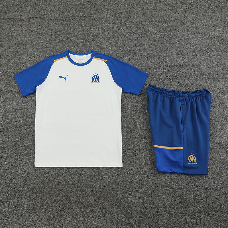 Marseille White Short Training Set 24/25