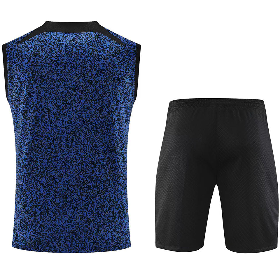 Inter Milan Sapphire Blue Short Training Set No Sleeves 23/24