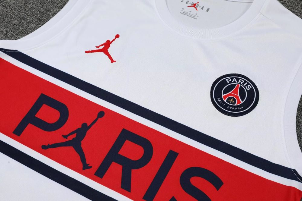 PSG White Short Training Set No Sleeves 22/23