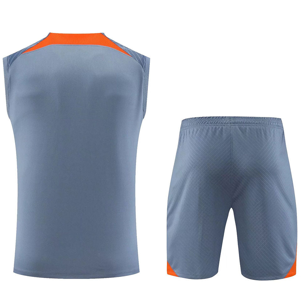 Inter Milan Grey Short Training Set No Sleeves 23/24