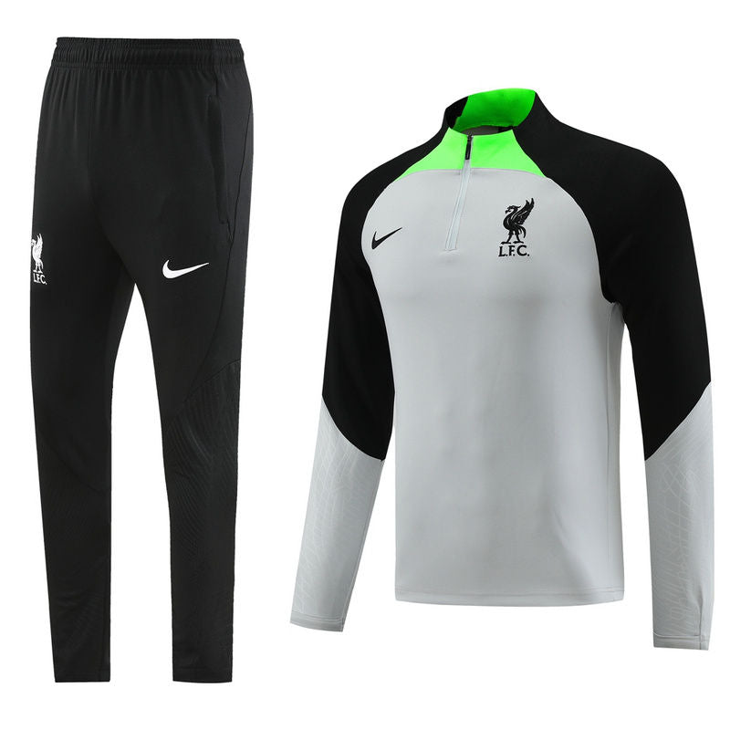 Liverpool Gray Halfzip Tracksuit 23/24