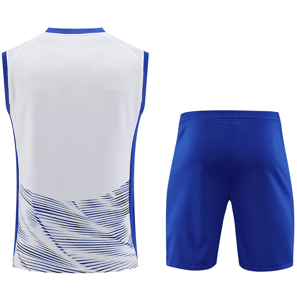 Inter Milan White Paramount + Short Training Set No Sleeves 24/25