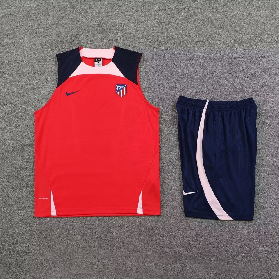 Atletico Madrid Red Short Training Set No Sleeve 23/24